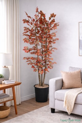 3 Gövdeli Yapay Akçaağaç Ağacı 200 cm - 4