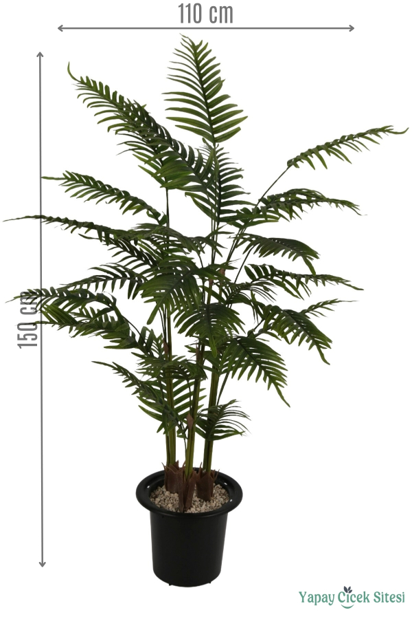 3 Gövdeli Yapay Areka palmiyesi 150 cm - 1