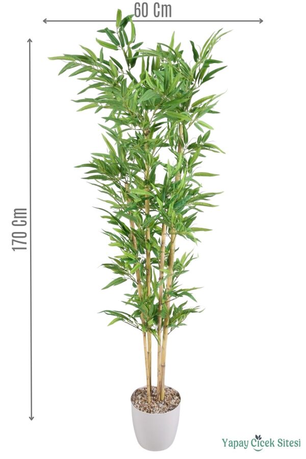 4 Gövdeli Yapay Bambu Ağacı 170 cm Model 4 - 1