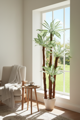 4 Gövdeli Yapay Difenbahya Ağacı 180 cm Model 2 - 5