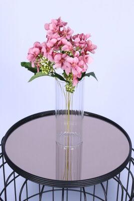 5 Dallı Yapay Şeftali Çiçeği Demeti Pembe - 3