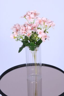 5 Dallı Yapay Şeftali Çiçeği Demeti Pudra - Yapay Çiçek Sitesi