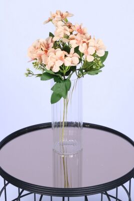 5 Dallı Yapay Şeftali Çiçeği Demeti Somon - 2