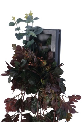 Ahşap Çerçeveli Yapay Çiçek Duvar Tablosu 15x24 Model 11 - 3