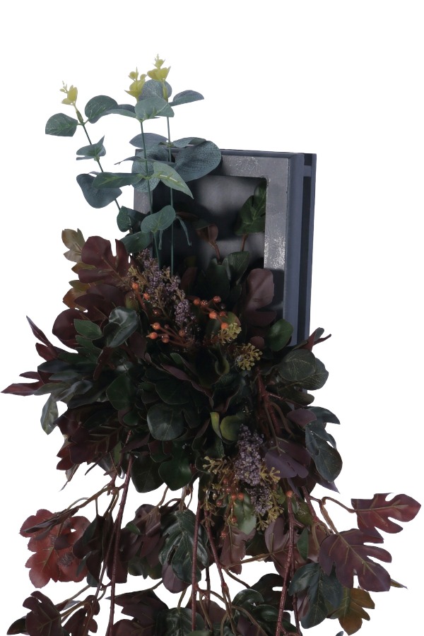 Ahşap Çerçeveli Yapay Çiçek Duvar Tablosu 15x24 Model 11 - 3