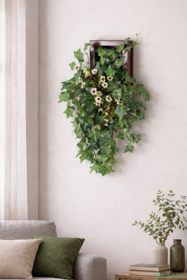 Ahşap Çerçeveli Yapay Çiçek Duvar Tablosu 15x24 Model 12 - Yapay Çiçek Sitesi