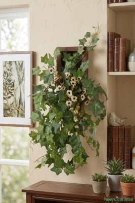 Ahşap Çerçeveli Yapay Çiçek Duvar Tablosu 15x24 Model 12 - Yapay Çiçek Sitesi