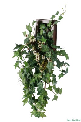 Ahşap Çerçeveli Yapay Çiçek Duvar Tablosu 15x24 Model 12 - 3