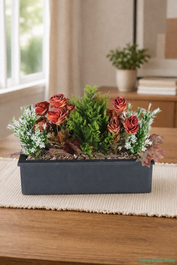 Ahşap Saksıda Dekoratif Model 4 - 1