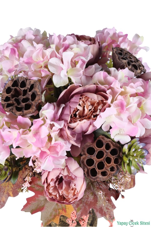 Ahşap Vintage Vazoda Çiçek Aranjmanı Model 1 - 3