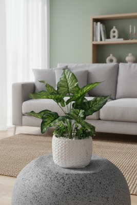 Beton Saksıda Yapay Bitkili Tanzimler Model 20 - 3