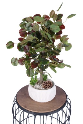 Beton Saksıda Yapay Bitkili Tanzimler Model 21 - Yapay Çiçek Sitesi