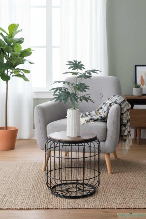 Beton Saksıda Yapay Bitkili Tanzimler Model 22 - 3