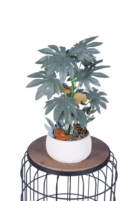 Beton Saksıda Yapay Bitkili Tanzimler Model 23 - Yapay Çiçek Sitesi