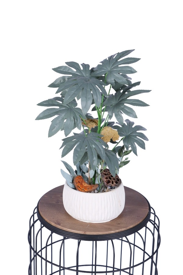 Beton Saksıda Yapay Bitkili Tanzimler Model 23 - 1