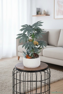 Beton Saksıda Yapay Bitkili Tanzimler Model 23 - 3