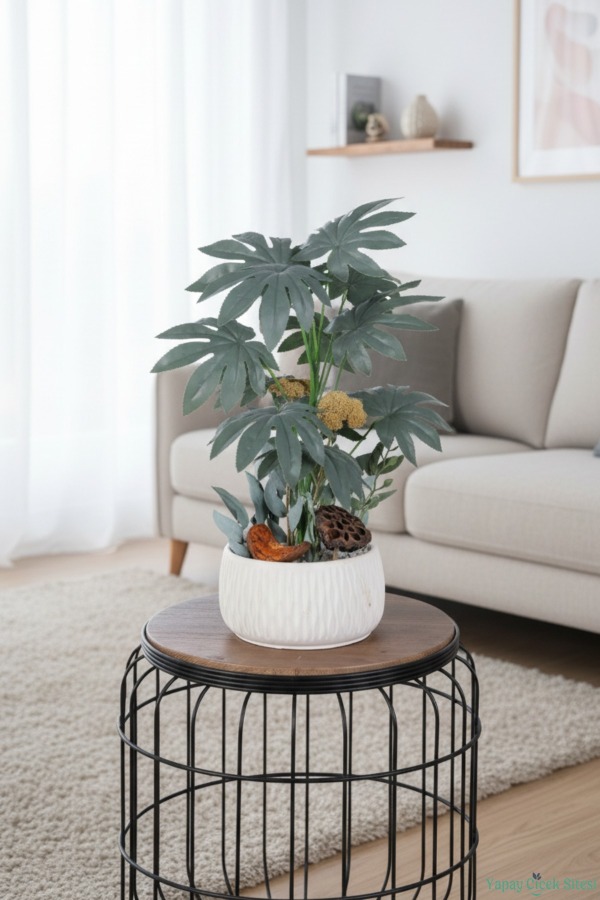 Beton Saksıda Yapay Bitkili Tanzimler Model 23 - 3