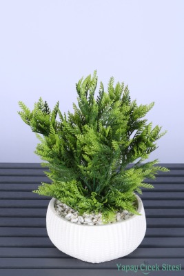 Beton Saksıda Yapay Bitkili Tanzimler Model 25 - Yapay Çiçek Sitesi