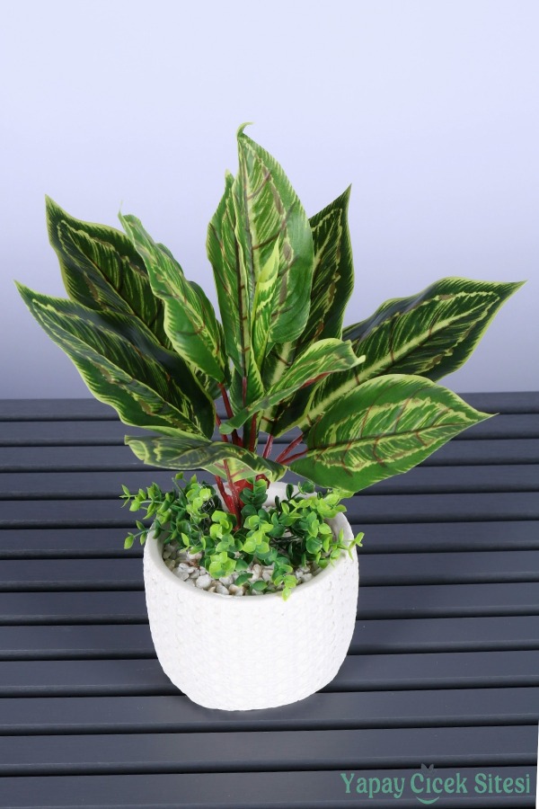 Beton Saksıda Yapay Bitkili Tanzimler Model 26 - 1