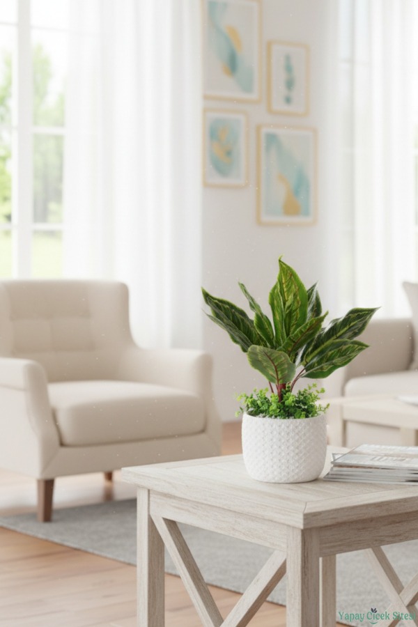 Beton Saksıda Yapay Bitkili Tanzimler Model 26 - 3