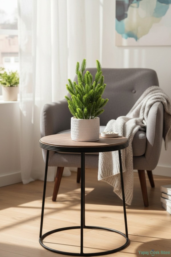 Beton Saksıda Yapay Bitkili Tanzimler Model 9 - 4