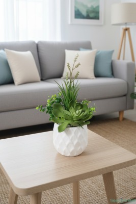 Beton Saksıda Yapay Bitkili Tanzimler Model 10 - 4
