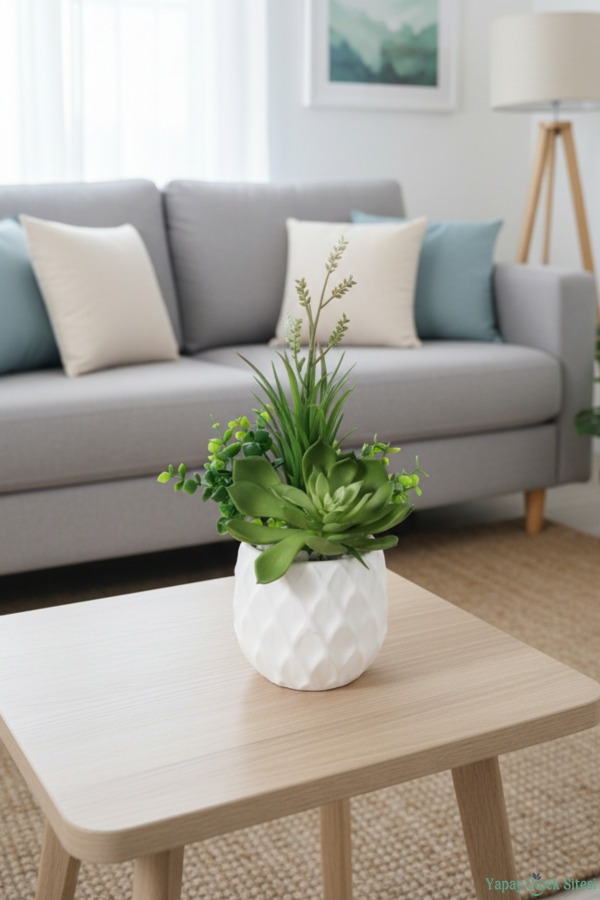 Beton Saksıda Yapay Bitkili Tanzimler Model 10 - 4