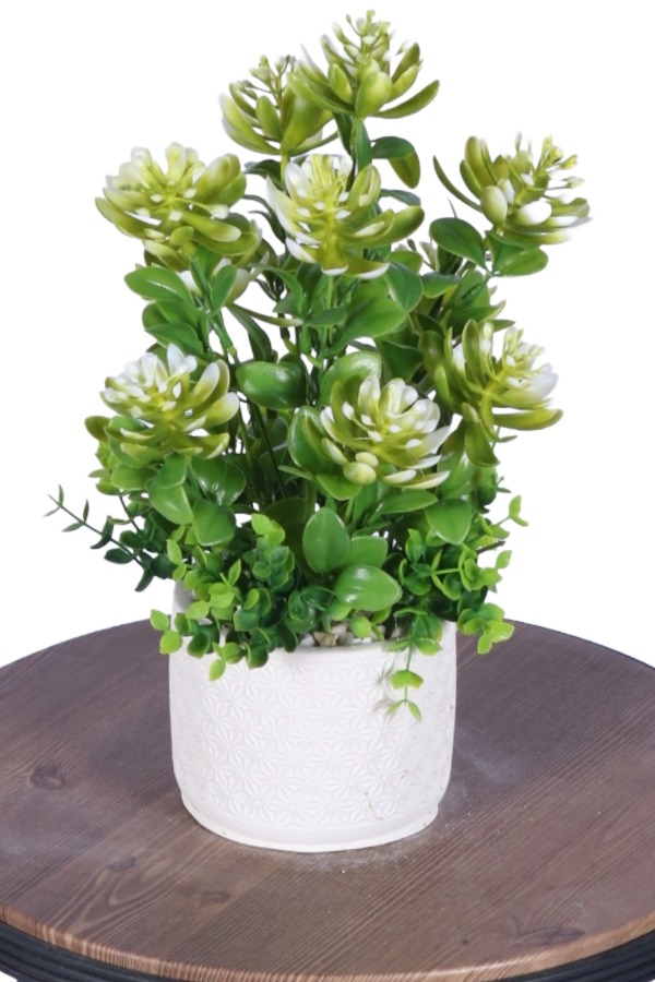 Beton Saksıda Yapay Bitkili Tanzimler Model 7 - 1