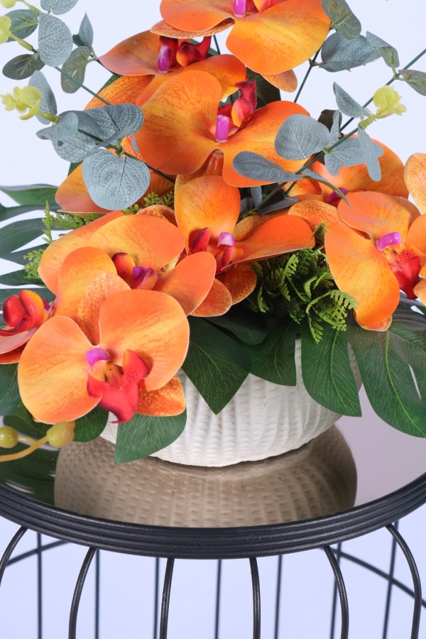 Beton Saksıda Yapay Çiçekli Tanzimler Model 20 - 2