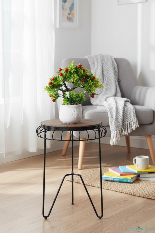 Beton Saksıda Yapay Çiçekli Tanzimler Model 2 - 4