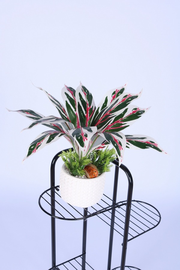 Beton Saksıda Yapay Çiçekli Tanzimler Model 15 - 2