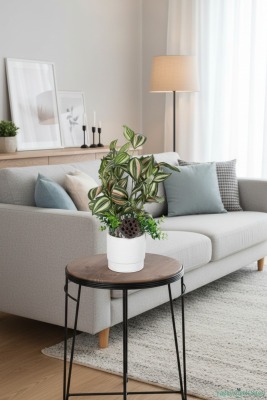Beton Saksıda Yapay Çiçekli Tanzimler Model 8 - 4