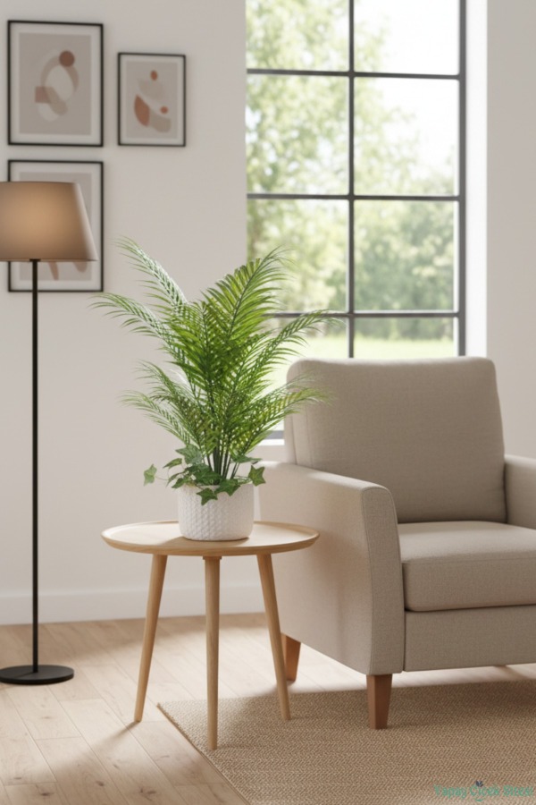 Beton Saksıda Yapay Sıkas Bitkisi 55 Cm - 4