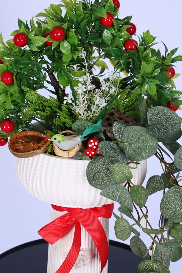 Beton Vazoda Yapay Egzotik Bitki Aranjmanı - 2