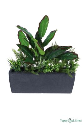 Bohem Saksıda Yapay Botanik Bahçe Model 1 - 3