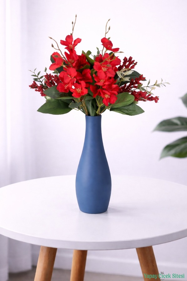 Cipsolu Yapay Yasemin Demeti 7 Dal Kırmızı - 1