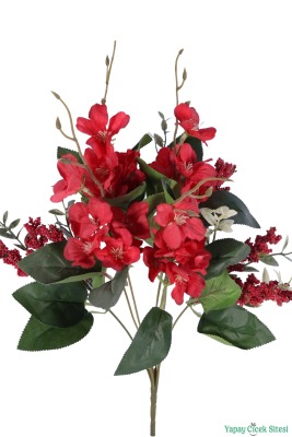 Cipsolu Yapay Yasemin Demeti 7 Dal Kırmızı - 3