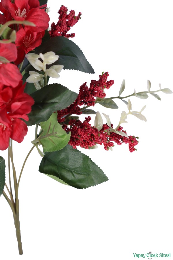Cipsolu Yapay Yasemin Demeti 7 Dal Kırmızı - 4