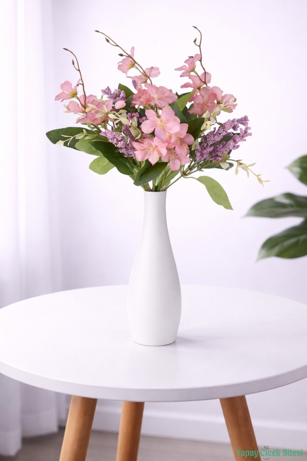 Cipsolu Yapay Yasemin Demeti 7 Dal Pembe - 1