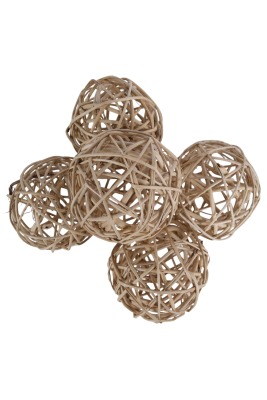 Dekoratif Rattan Ball Süs Topu 10 cm 5 Adet - Yapay Çiçek Sitesi
