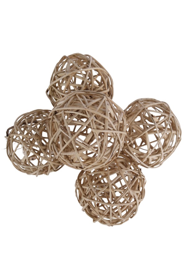 Dekoratif Rattan Ball Süs Topu 10 cm 5 Adet - 1
