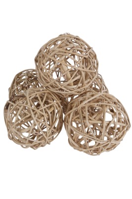 Dekoratif Rattan Ball Süs Topu 10 cm 5 Adet - 2