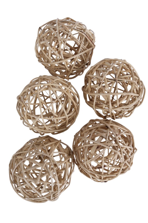 Dekoratif Rattan Ball Süs Topu 10 cm 5 Adet - 3