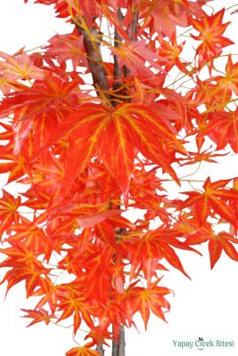 Dekoratif Saksıda 3 Gövdeli Yapay Çınar Ağacı Turuncu 180 cm - 2