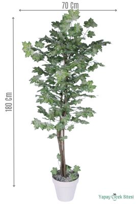 Dekoratif Saksıda 3 Gövdeli Yapay Çınar Ağacı Yeşil 180 cm - Yapay Çiçek Sitesi