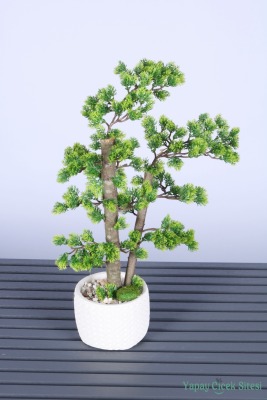 Dekoratif Saksıda Yapay Bonsai Ağaç 55 Cm - 2