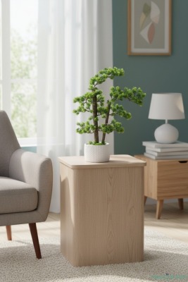 Dekoratif Saksıda Yapay Bonsai Ağaç 55 Cm - 4