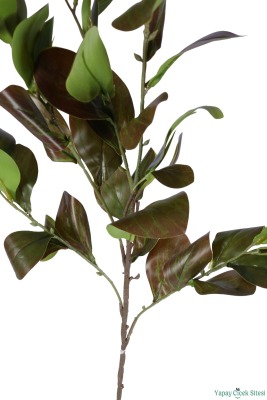 Doğal Görünümlü Yapay Manolya Dalı 85 cm Yeşil - 2