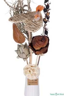 Doğal Tropikal Esinti Kuru Çiçek Tanzimi Vazo Hediyeli Model 11 - 4