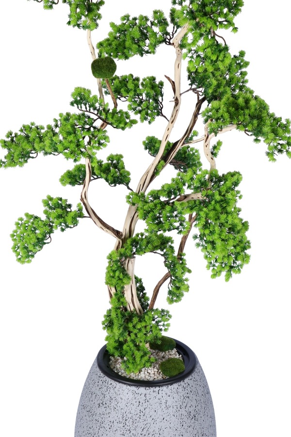Fiber Saksıda Doğal Gövdeli Bonsai Yapay Ağaç 190 Cm - 3